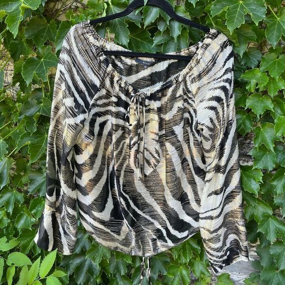 Gucci Tops - GUCCI | TOM FORD | 1990’s vintage silk animal print black & white blouse